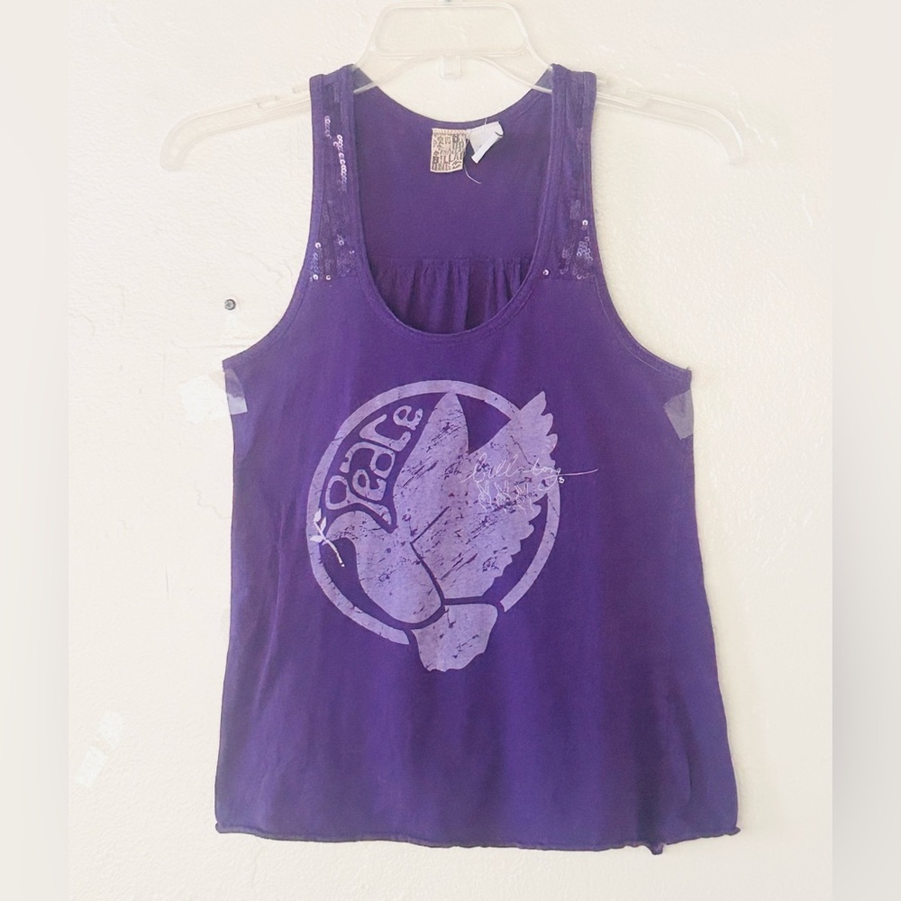Billabong Purple Dove of Peace Flowy Tank